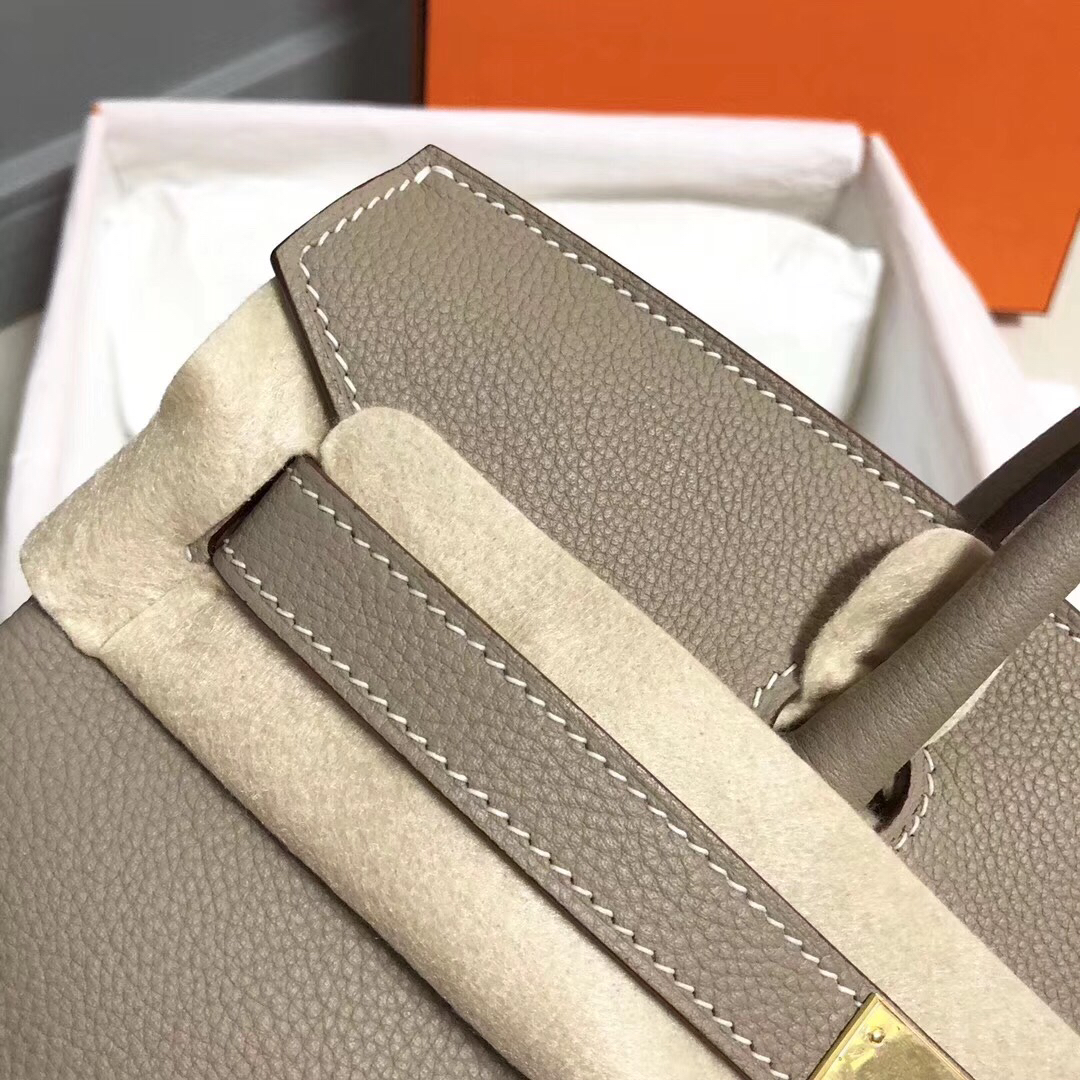 Hermes Birkin 35CM Togo Leather Handbag Origan Grey